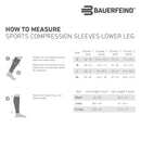 Bauerfeind Sports Compression Calf Sleeves Size Chart