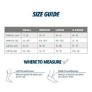 OS1st CS6 Performance Calf Sleeves Size Chart