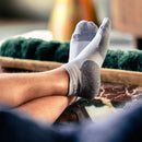 OS1st DermaSox Treated Comfort Sock in Grey lifestyle view