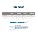 OS1st QS4 Performance Quad Sleeve size chart