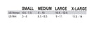 OS1st Orthotic Sock Size Chart