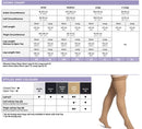 Sigvaris Essential Cotton Thigh High Compression Stockings 30-40 mmHg, Open Toe official size chart and measurement guide