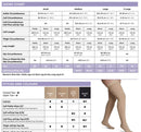 Sigvaris Essential Opaque Knee High Compression Stockings 30-40 mmHg, Women’s Open Toe Grip Top official size chart and measurement guide