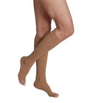 Sigvaris Women’s Essential Opaque Knee High Compression Stockings 20-30 mmHg, Open Toe product photo