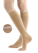 Bauerfeind VenoTrain Soft S Knee High Compression Stockings 20-30 mmHg, Open Toe, Grip Top